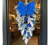 Ghirlanda natalizia con fiocco a goccia per le celebrazioni della porta