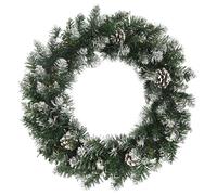 Ghirlanda Natalizia con Luci LED Verde 60 cm PVC