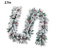Ghirlanda Natalizia da Interno Bianco Verde 180cm 270cm Elegante Decorazione Nat