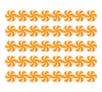 Ghirlanda natalizia di caramelle alla menta piperita con 40 decorazioni in plastica alla menta piperita per albero e decorazione stagionale della casa (giallo)