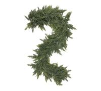 Ghirlanda natalizia di pino, edera, cedro, edera, decorazione natalizia, decorazione per la casa e il giardino, rivestimento del camino, adatta per interni ed esterni (verde scuro, 1,8 m, 0,9 kg)
