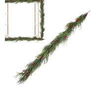 Ghirlanda natalizia - Festone realistico riutilizzabile per inverno feste | Natale artificiale in pino - per finestra da parete, tavolo riunioni, sala giardino