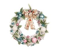 Ghirlanda Natalizia Floccata Da 45 Cm, Ghirlande Natalizie Artificiali A LED Con Fiocchi Di Neve For Porta D'ingresso, Decorazione For Porte E Finestre Invernali, Matrimonio