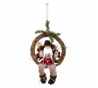 Ghirlanda natalizia Fuoriporta decori Corona Babbo Natale ornamentale D27 4807