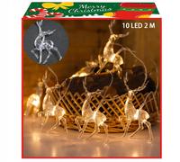 Ghirlanda natalizia, lampade decorative a forma di renna, 10 renne a tenda a LED