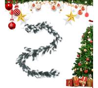 Ghirlanda natalizia per esterni, accessorio per piante verdi realistiche - ghirlanda artificiale di pino, decorazione per le festività, per la decorazione del camino, della porta, del davanzale e