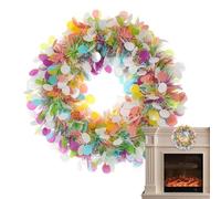 Ghirlanda natalizia per porta d'ingresso, decorazioni da 40 cm con luce, ghirlanda natalizia preilluminata, per parete, finestra, interni ed esterni, cucina, feste, matrimoni, camini in fattoria