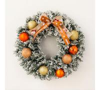 Ghirlanda Natalizia Realistica, Ghirlanda Invernale Spessa,Decorazione For La Casa,Adatta For Porta D'ingresso,Festività,Natale,Porta Del Garage,Decorazione Da Parete(No light,23.6x23.6in)