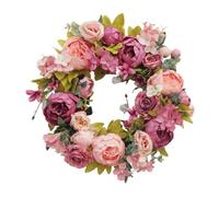 Ghirlanda Peonia, Fiore di Simulazione Della Peonia di Primavera, Cucina,Interna ed Esterna, Finestre, Porte d'ingresso, Decorazioni per Feste(Stile A)