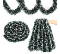 Ghirlanda per albero di Natale verde con neve 5m