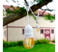 Ghirlanda per Esterni con 8 Portalampade E27 5.5m Bianco IP65