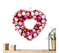 Ghirlanda per porta di San , decorazione d'amore illuminata a LED, design premium a doppio strato, romantica corona a cuore con lucentezza decorativa | da parete da appendere per