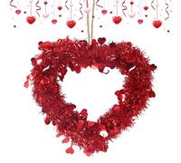 Ghirlanda per porta d'ingresso, decorazione riutilizzabile a forma di cuore artificiale, per San, matrimoni, feste di compleanno, proposte, soffitti, pareti, corridoi, tavoli, case