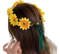 Ghirlanda realistica fascia corona copricapo diademi fiore fascia per capelli da donna accessori per feste di nozze fascia regolabile per tutte le dimensioni della testa