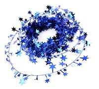 Ghirlanda scintillante a forma di stella scintillante, decorazione a forma di stella, ornamento da appendere per la casa, Natale, blu, 1 pezzo