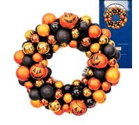 Ghirlanda Sferica | Corona Decorativa Con Palle Zucca - Ghirlanda per Interni ed Esterni Centrotavola Festivo Casa Raccolto Muro Feste