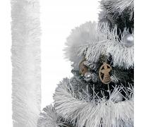 Ghirlanda spessa per albero di Natale bianco 6m