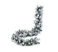 GHIRLANDA TRALCIO VERDE INNEVATO 270 CM PINO NATALE ALBERO ADDOBBI DECORAZIONI