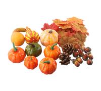 Ghirlanda zucca pigne mini festa foglie d'acero decorazione artificiale autunno