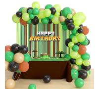 Ghirlande Arco per Videogiochi di Palloncini Set di 150 Pezzi Palloncini in Lattice Decorazioni per Feste per Miner Accessori per Feste da Gioco per Temi di Videogiochi