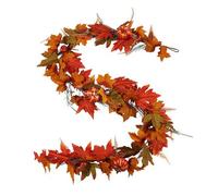 Ghirlande artificiali durevoli per finestre e porte del Ringraziamento, struttura in seta, design resistente alla luce, decorazione per finestre del Ringraziamento, artificiale