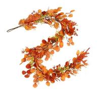 Ghirlande artificiali durevoli per finestre e porte del Ringraziamento, struttura in seta, design resistente alla luce, decorazione per finestre del Ringraziamento, artificiale