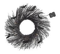 Ghirlande artificiali luminose, Ghirlanda di Natale illuminata a LED con pipistrelli for la decorazione della porta d'ingresso Halloween