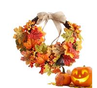 Ghirlande Autunnali Per Porta D'ingresso Fuori - Ghirlanda Autunnale Da 18 Pollici - Del Ringraziamento All'aperto | Decor Vacanza Per Il Del Raccolto Portico Anteriori Della Porta