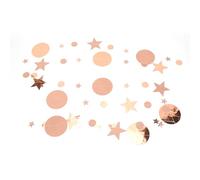 Ghirlande di cerchi con stelle in oro rosa Striscioni appendere in carta glitterata Decorazioni appendere a stella e cerchio per decorazioni per feste di matrimonio 4 pezzi