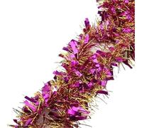 Ghirlande di lamé, Confezione Da 2 Ghirlande Di Orpelli Multicolori Metri for Decorazioni for Alberi E Feste(Rose Red)