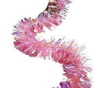 Ghirlande di lamé, Ghirlanda di orpelli 3 pezzi 2 m multicolore 5-9 cm nastro decorativo for albero(Light Green,9cm)