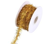 Ghirlande di lamé, Nastro ghirlanda Tinsel multicolore 10 metri(Deep Gold)