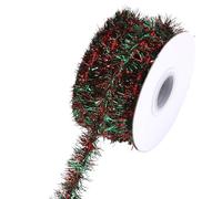 Ghirlande di lamé, Nastro ghirlanda Tinsel multicolore 10 metri(Red)