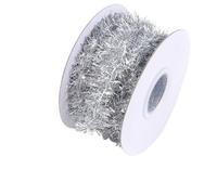 Ghirlande di lamé, Nastro ghirlanda Tinsel multicolore 10 metri(Silver)