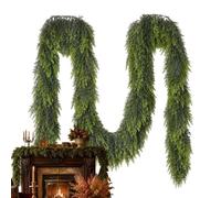 Ghirlande di Natale per la decorazione di cedro artificiale Festival | Realistico Natale verde per interni ed esterni casa soggiorno mantello scala ringhiera camino parete porta tavolo vittoria