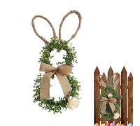 Ghirlande Di Pasqua Per La Porta D'Ingresso,Decorazione Con Coniglio Di 50 Cm | Addobbo Artificiale per Porta con Fiori e | Per La Casa, Interno, Esterno, Portico, Parete, Finestra