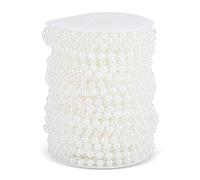 Ghirlande di Perline Set da 26m,Ghirlanda di Perle,Filo di Perle Decorative,Artificiali Perline Fai Da Te con Catena di Perle Natalizie per Decorazioni,Filo di Perle Artigianali,Rotolo di Ghirlande