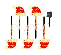 Ghirlande Luminose a Forma Di Canna Di Natale,Lanterna Solare Festive,Decorazioni di Natale per l'Esterno | per Giardino Prato Terrazza Percorso Di Accesso Casa Festa Vacanze