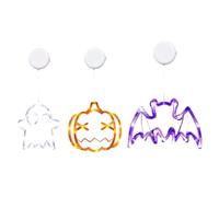 Ghirlande luminose di Halloween per finestre, set di 3 lampade