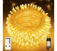 Ghirlande luminose Luci Natalizie da Esterno ed Interno10M/40M/60M, Catena Luminosa con Minuteria, 8 Mode, Funzione Memoria, IP44, Per Decorazioni Domestiche, Natale, Giardini, Matrimoni e Feste