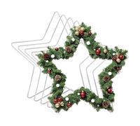 Ghirlande Natalizie Ad Anello 20 Cm Metallico A Forma Di Stella Per | Forme per Ghirlande Natalizie Per Ufficio, Soggiorno, Camera Da , Finestra, Porta, Parete, Albero