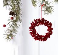 Ghirlande Natalizie in Velluto Rosso Set di 3 per Decorazioni Natalizie da Inter