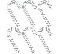 Ghirlande per artigianato, 6 pezzi cornice per ghirlanda in filo di ferro da 16 pollici cornice per ghirlanda in metallo a forma di bastoncino di zucchero artigianato fai da te per le vacanze di Nata