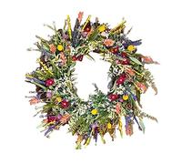 Ghirlande primaverili da 45 cm per porta d'ingresso, ghirlanda di fiori di campo artificiali, ghirlanda decorativa multiuso, ghirlanda colorata per porta per la primavera e l'estate, ghirlande per po