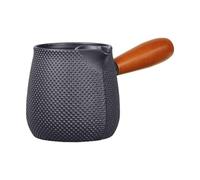 Ghisa - 600 ML in acciaio , bollitore elettrico con manico in legno, a prova di perdite, per fornelli da cucina, scrivania, viaggi, casa, ufficio, cibo, dormitorio, campeggio