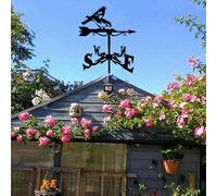 Ghisa Banderuola Tetto Meteo Vane con Animale Silhouette Ornamento