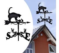 Ghisa Banderuola Tetto Meteo Vane con Animale Silhouette Ornamento