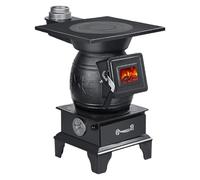 Ghisa Duttile Ispessita Termostufa a Legna Si Riscalda Rapidamente, Interno Senza Fumo Stufa a Legna, per Riscaldare, Cucinare e Bollire L'acqua