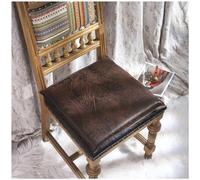 Ghjceviov Cuscino For Sedile In Pelle Scamosciata Stile Vintage, Cuscini For Sedie Antiscivolo, Cuscino For Sedia Da Pranzo In Memory Foam Morbido E Confortevole(Black brown,45 * 45 * 4.5cm)