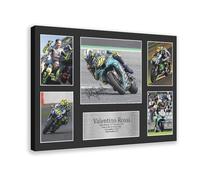 GHJIG Poster da parete su tela, motivo: pilota Valentino Rossi (2), decorazione artistica da parete per soggiorno e camera da letto, 50 x 75 cm